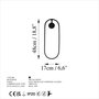 Opviq Can - 13556 Lámpara de pared negra de metal